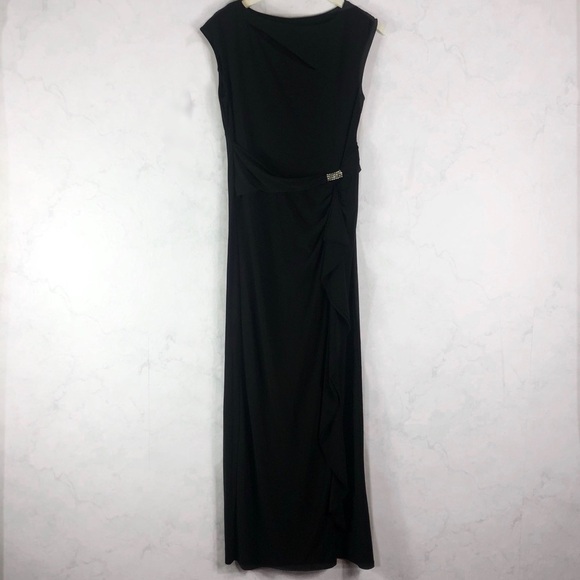 [R&M Richards] Classic Black Maxi Dress - Picture 2 of 7